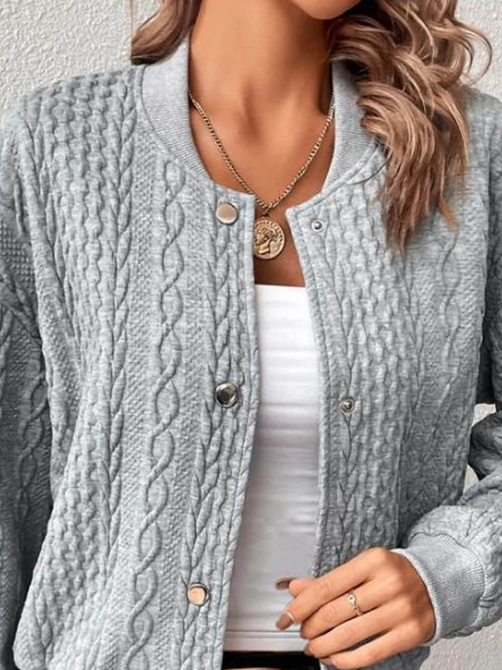 Jasje van jacquard met een ruime pasvorm