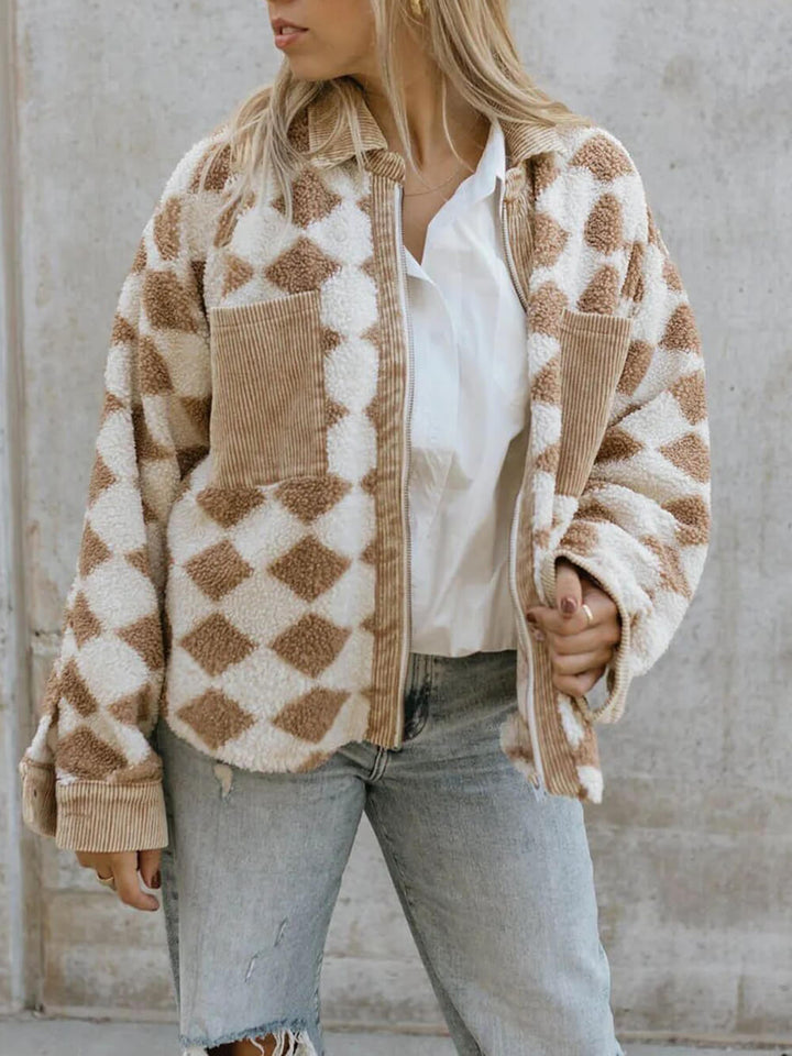 Jas met rits van fleece