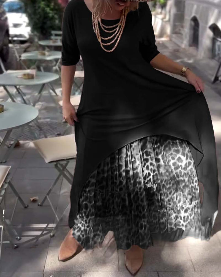 RAFFAELLA | Asymmetrische Jurk met Lange Mouwen en Tulle Effect Rok voor een Chique en Unieke Look