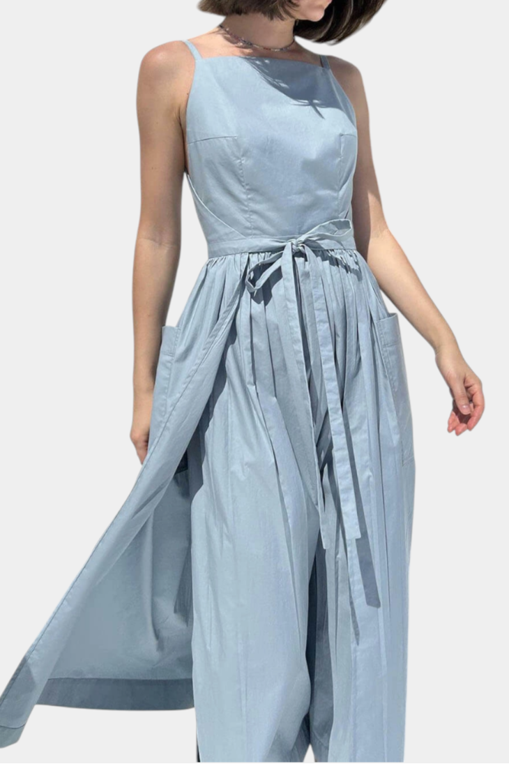 SERENA | Lange Jurk met Verstelbare Lussen voor Romantische Stijl en Zomerse Comfort