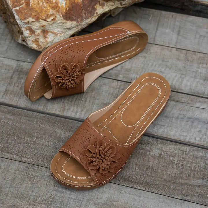 FLORA | Orthopedische Sandalen met Bloemmotief