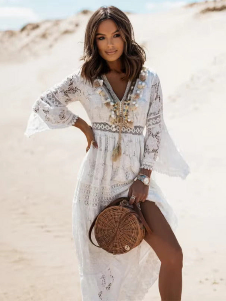 RAFFAELLA | Elegante Lange Jurk met Flatterende Pasvorm en Verfijnde Stijl voor Speciale Gelegenheden