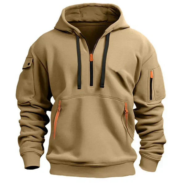 ENZO | Heren Hoodie met Warm Comfort en Stijlvol Functioneel Design. 1+1 Gratis