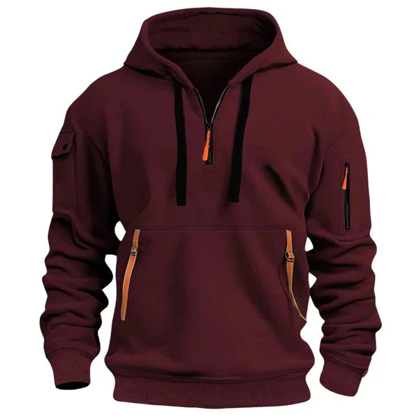 ENZO | Heren Hoodie met Warm Comfort en Stijlvol Functioneel Design. 1+1 Gratis