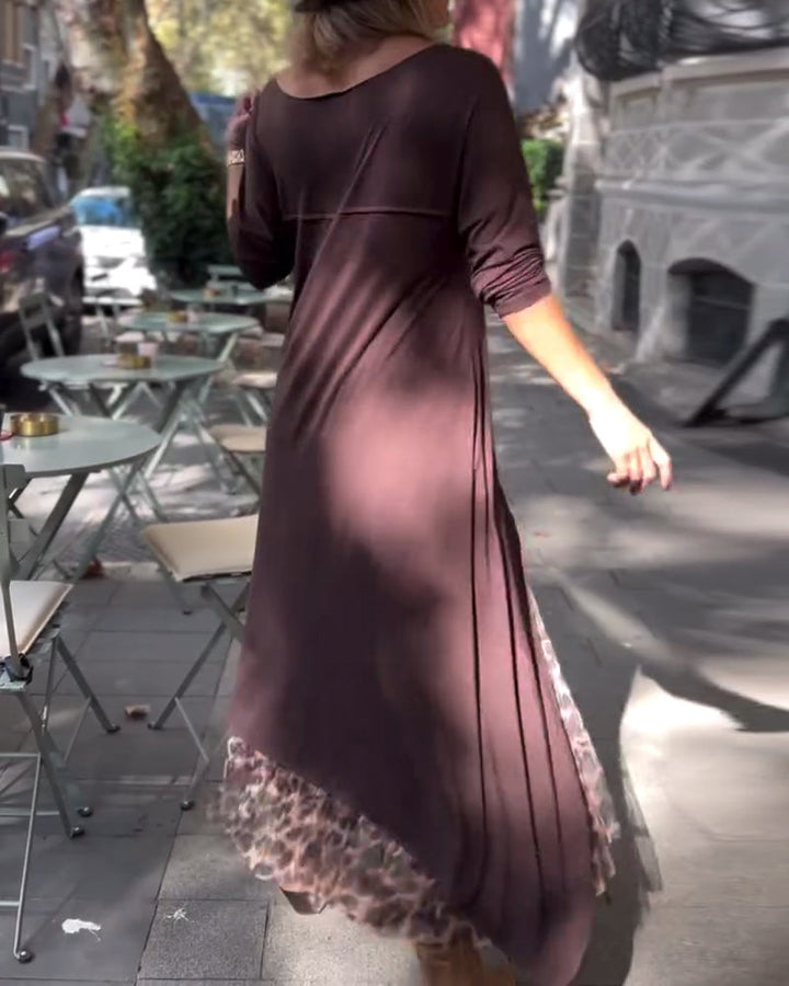 RAFFAELLA | Asymmetrische Jurk met Lange Mouwen en Tulle Effect Rok voor een Chique en Unieke Look