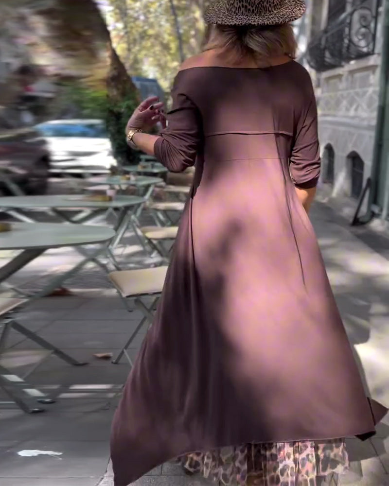 RAFFAELLA | Asymmetrische Jurk met Lange Mouwen en Tulle Effect Rok voor een Chique en Unieke Look