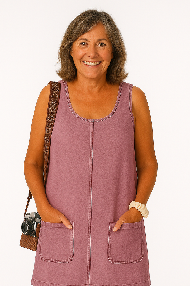 LUCIA | Zomerjurk van Denim met Slankmakende Pasvorm en Comfortabele Zakjes voor Elke Gelegenheid