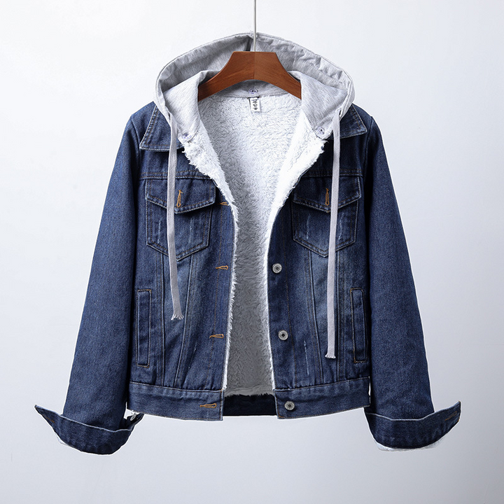 YARA | Denim Jas met Warme Voering en Casual Stijl