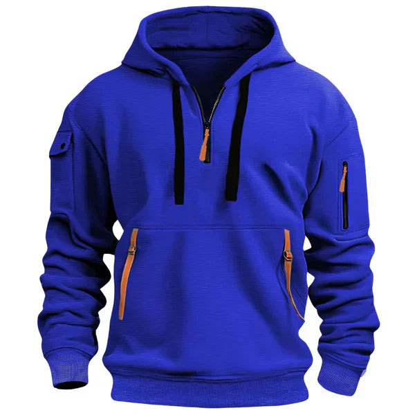ENZO | Heren Hoodie met Warm Comfort en Stijlvol Functioneel Design. 1+1 Gratis