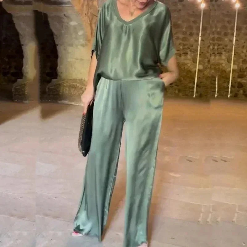 ALYSSA | Compleet Satijn Elegant en Comfortabel 2 Stuks