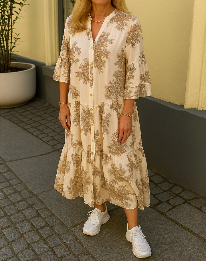 SERENA | Elegante Dailywear Jurk met Flatterende Pasvorm en Veelzijdige Stijl