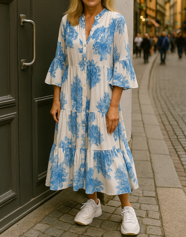 SERENA | Elegante Dailywear Jurk met Flatterende Pasvorm en Veelzijdige Stijl