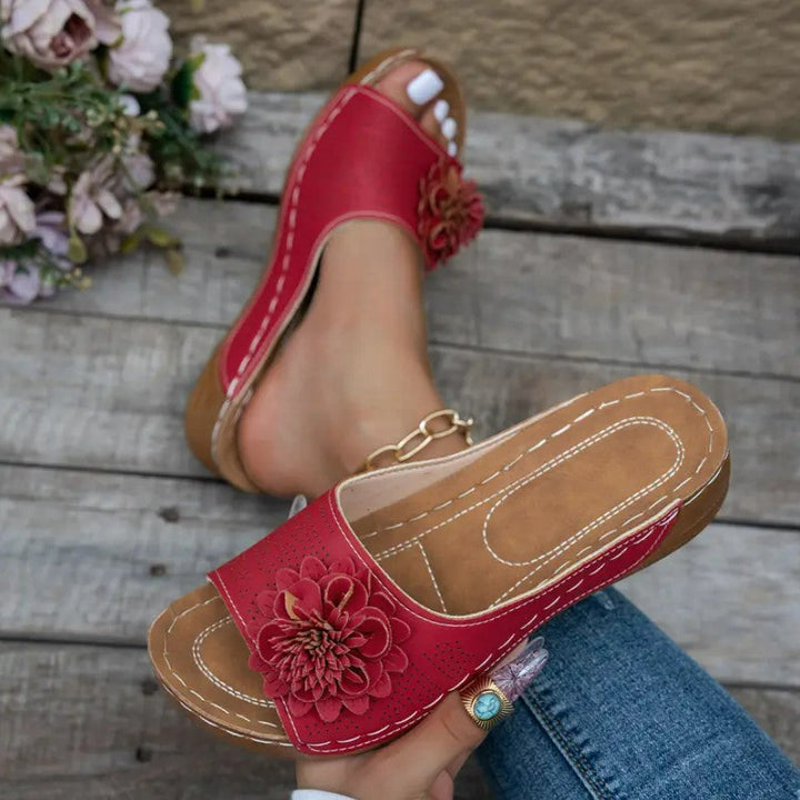 FLORA | Orthopedische Sandalen met Bloemmotief