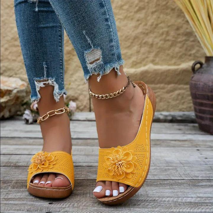 FLORA | Orthopedische Sandalen met Bloemmotief