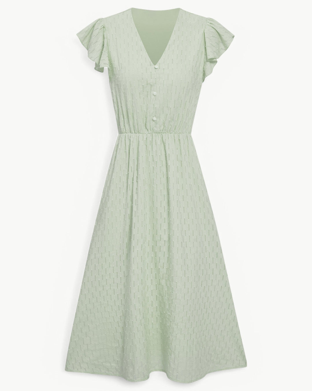 ELISABETTA | Elegante Midi Jurk met Een Smalle Taille en Romantische Details voor Zonnige Dagen