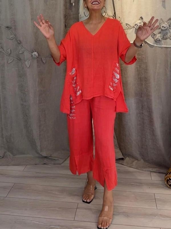 BIANCA | Twee-delig Zomeroutfit met Natuurlijke Elegantie en Vloeiende Comfort voor Zonnige Dagen