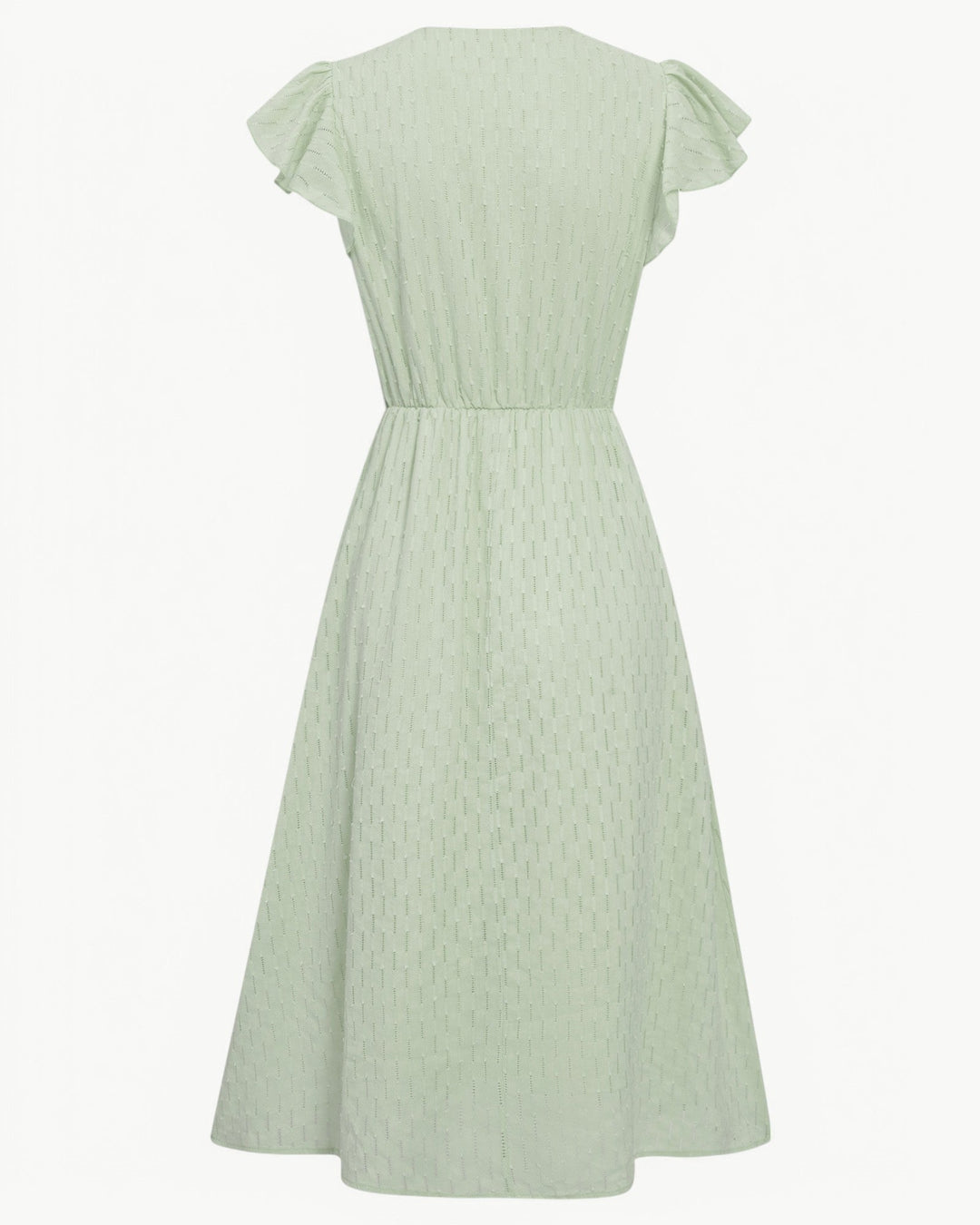 ELISABETTA | Elegante Midi Jurk met Een Smalle Taille en Romantische Details voor Zonnige Dagen