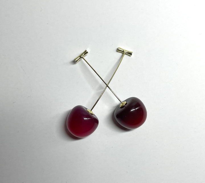 Bloedrode Kersenoorbellen, Y2K Sieraden, Y2K, Coquette, Lichtgewicht, Witte Olifant Cadeau, Galentine Feest, Schattige Oorbellen