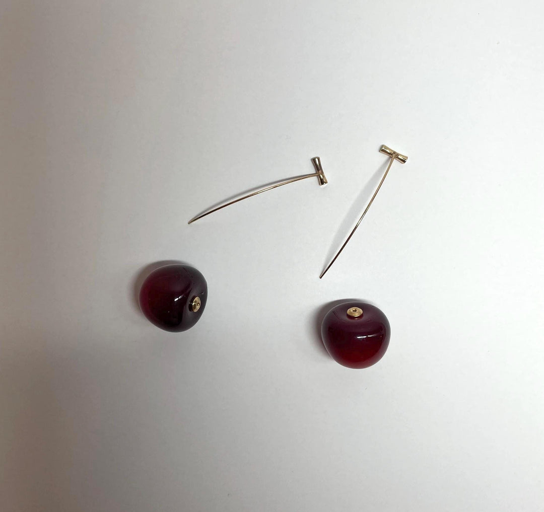 Bloedrode Kersenoorbellen, Y2K Sieraden, Y2K, Coquette, Lichtgewicht, Witte Olifant Cadeau, Galentine Feest, Schattige Oorbellen