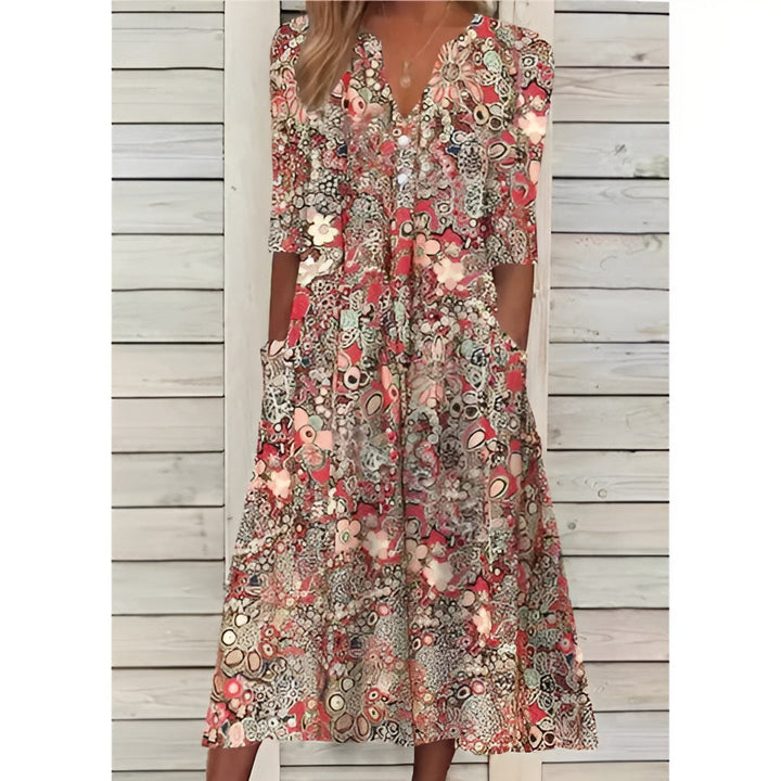 Andrea | Stijlvolle Bloemenprint Hemdress
