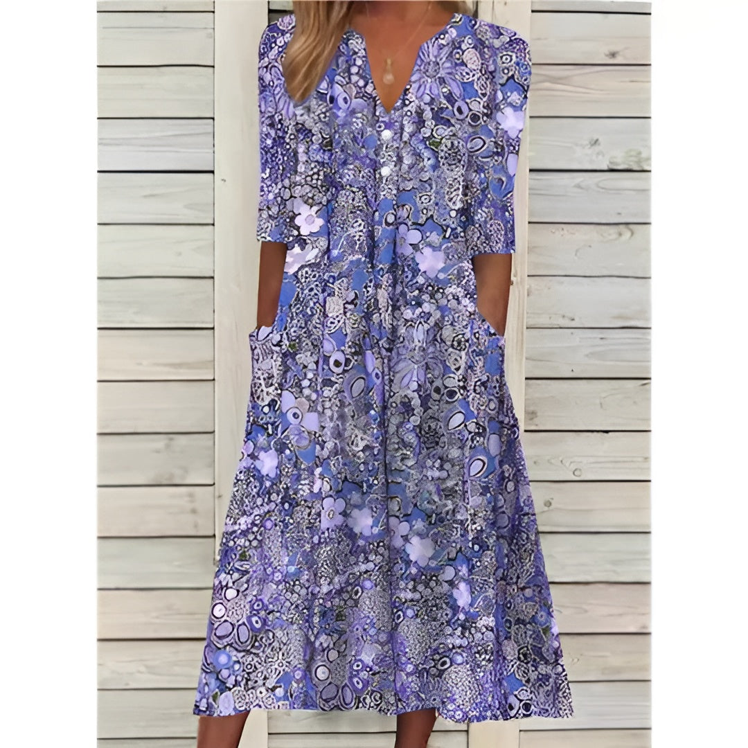 Andrea | Stijlvolle Bloemenprint Hemdress