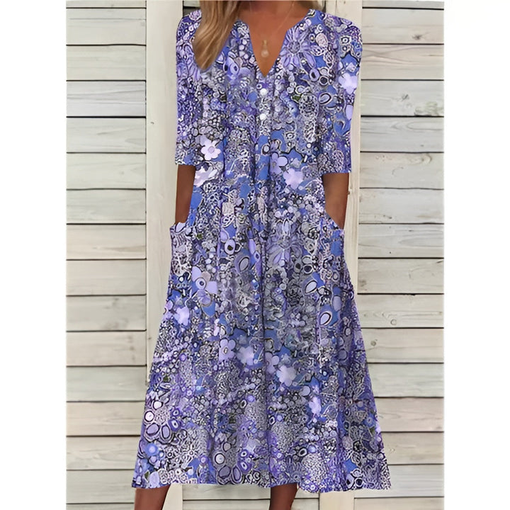 Andrea | Stijlvolle Bloemenprint Hemdress