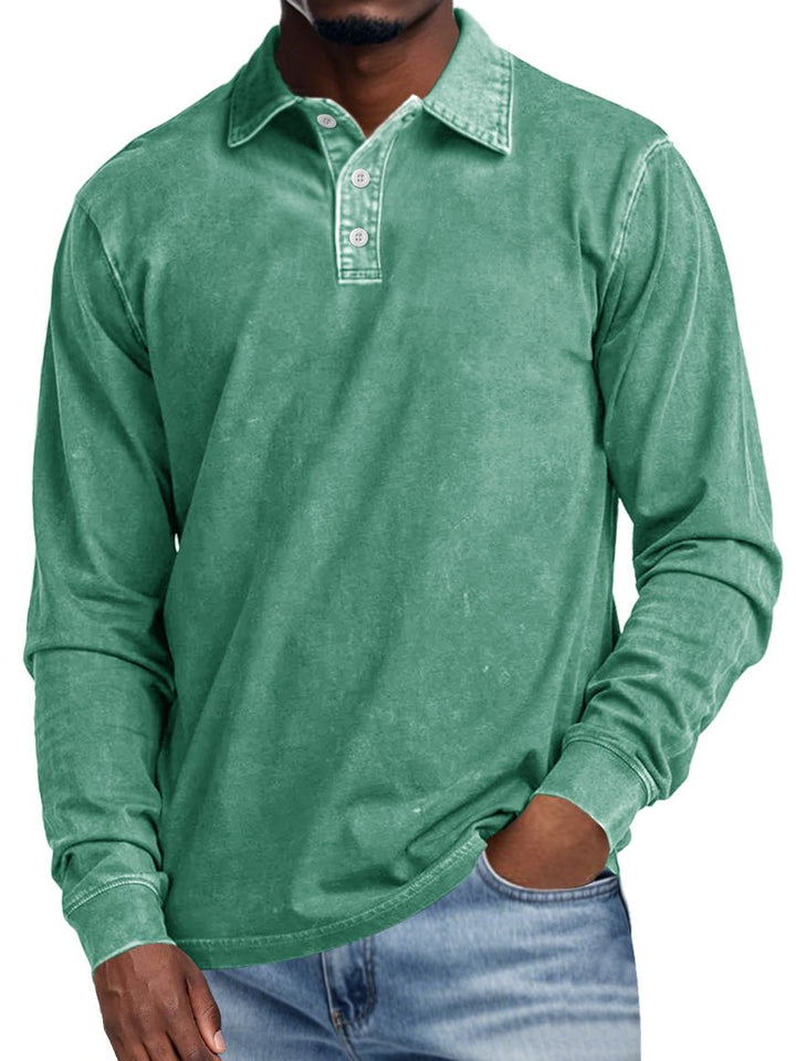 VECHO | Retro Polo met Lange Mouwen – Elegantie en Dagelijks Comfort