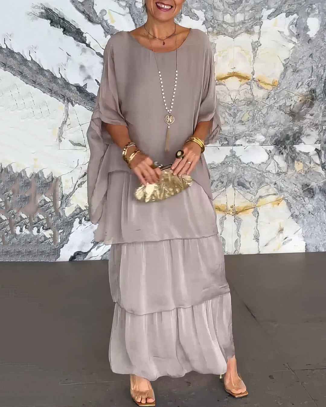 Caroline | Elegante Maxi Jurk Comfortabel voor Alle Gelegenheden