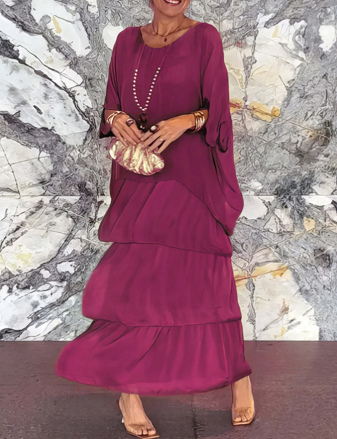 Caroline | Elegante Maxi Jurk Comfortabel voor Alle Gelegenheden