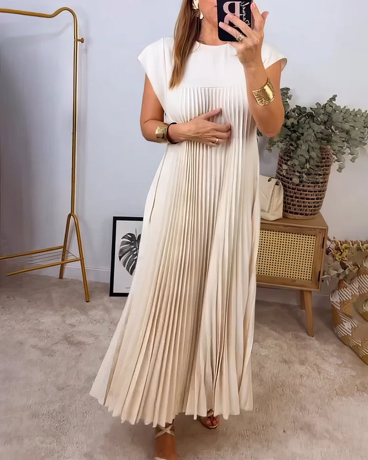 ELEONORA | Plissé Jurk Zonder Mouwen, Elegant en Tijdloos