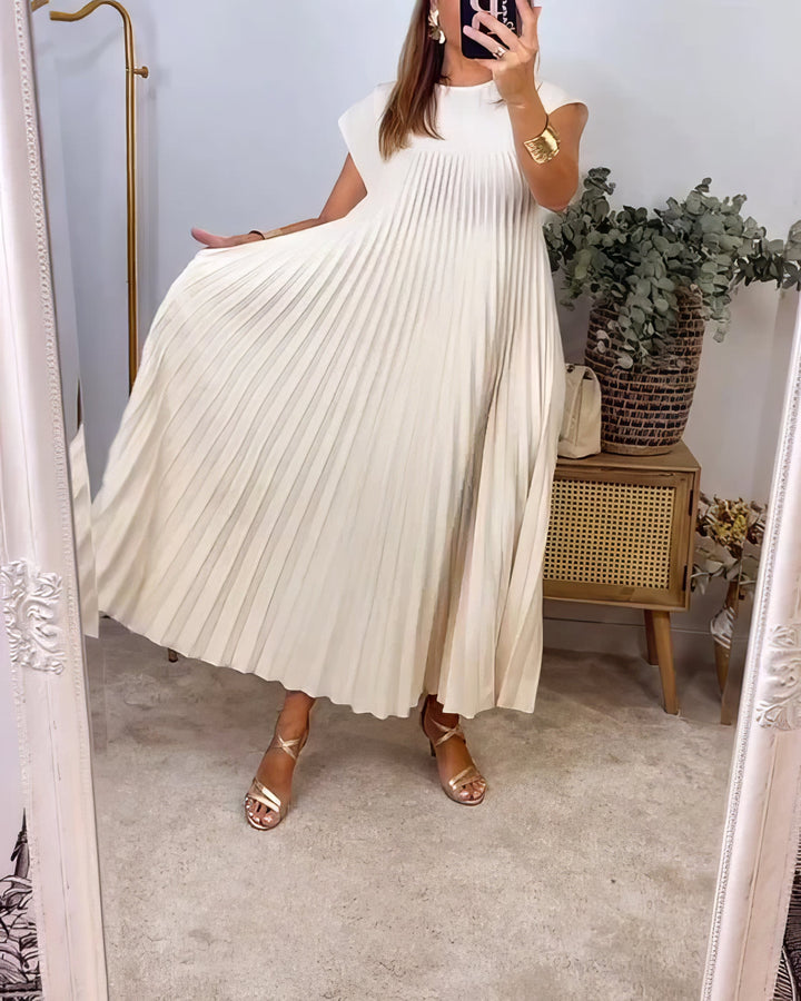 ELEONORA | Plissé Jurk Zonder Mouwen, Elegant en Tijdloos